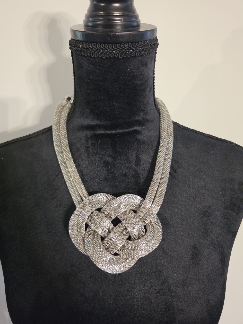Silver Knot Statement Necklace - Women Jewelry